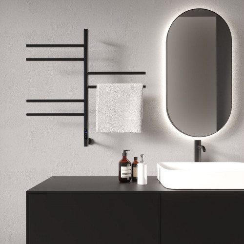 Электрический полотенцесушитель Vincea VTD-1S2CBE 43x80 черный