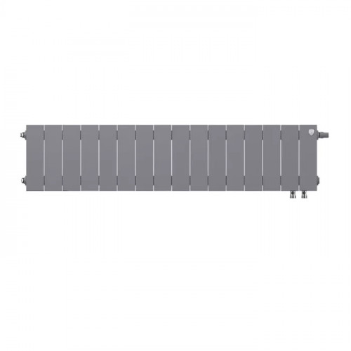 Биметаллический радиатор Royal Thermo PianoForte 200 Silver Satin VDR/16 секций с нижним подключением