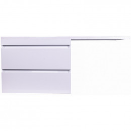 Тумба с раковиной Style Line Даллас Люкс Plus СС-00002337/СС-00002220 140 L белый глянец