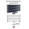 Биметаллический радиатор Rifar Convex 500/22 секции с нижним разнесенным подключением, антрацит