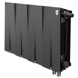 Биметаллический радиатор Royal Thermo PianoForte 300 Noir Sable VDR/8 секций с нижним подключением
