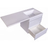 Тумба с раковиной Style Line Даллас 115 СС-00000651/СС-00000518 Белый глянец