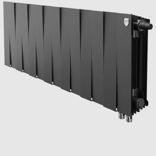 Биметаллический радиатор Royal Thermo PianoForte 300 Noir Sable VDR/14 секций с нижним подключением