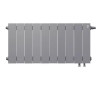 Биметаллический радиатор Royal Thermo PianoForte 300 Silver Satin VDR/10 секций с нижним подключением