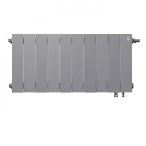 Биметаллический радиатор Royal Thermo PianoForte 300 Silver Satin VDR/10 секций с нижним подключением