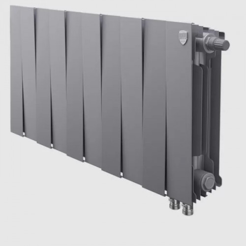 Биметаллический радиатор Royal Thermo PianoForte 300 Silver Satin VDR/10 секций с нижним подключением