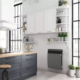 Биметаллический радиатор Royal Thermo Biliner 350 Noir Sable VR 4 секции, с нижним правым подключением