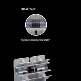 Биметаллический радиатор Rifar Base Ventil 200, 5 секций, с нижним левым подключением