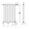 Трубчатый радиатор Zehnder Charleston Completto 2180/10 секций, нижнее подключение V001, 1/2", RAL 9016 (белый)