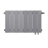 Биметаллический радиатор Royal Thermo PianoForte 300 Silver Satin VDR/8 секций с нижним подключением