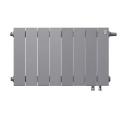 Биметаллический радиатор Royal Thermo PianoForte 300 Silver Satin VDR/8 секций с нижним подключением