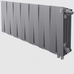 Биметаллический радиатор Royal Thermo PianoForte 300 Silver Satin VDR/14 секций с нижним подключением