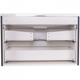 Тумба с раковиной Style Line Бергамо мини СС-00002366/СС-00002360 90 Люкс Plus черный