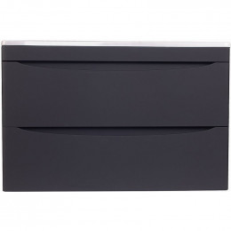 Тумба с раковиной Style Line Бергамо мини СС-00002366/СС-00002360 90 Люкс Plus черный