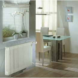 Трубчатый радиатор Zehnder Charleston 3057/12 секций, боковое подключение №1270, 3/4", RAL 9016 (белый)