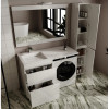 Тумба с раковиной Style Line Даллас Леон СС-00002438/СС-00002436 120L белый матовый
