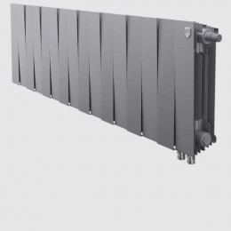 Биметаллический радиатор Royal Thermo PianoForte 300 Silver Satin VDR/16 секций с нижним подключением