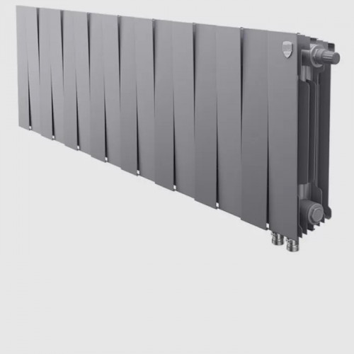 Биметаллический радиатор Royal Thermo PianoForte 300 Silver Satin VDR/16 секций с нижним подключением