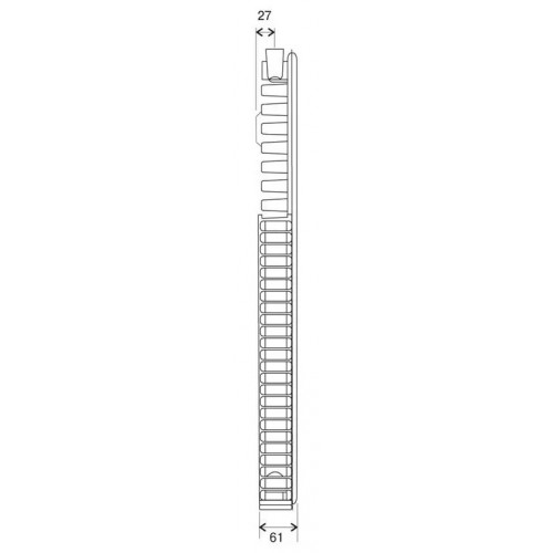 Радиатор Kermi FKO 12 0407 (400х700) с боковым подключением