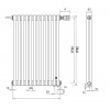 Трубчатый радиатор Zehnder Charleston Completto 2180/6 секций, нижнее подключение V001, 1/2", RAL 9016 (белый)