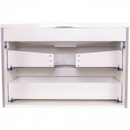 Тумба с раковиной Style Line Бергамо мини СС-00002365/СС-00002360 90 Люкс Plus серый