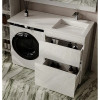 Тумба с раковиной Style Line Даллас Леон СС-00002438/СС-00002437 120R белый матовый