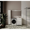 Тумба с раковиной Style Line Даллас Леон СС-00002438/СС-00002437 120R белый матовый