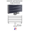 Биметаллический радиатор Rifar Convex Ventil 500/22 секции с нижним центральным подключением, титан