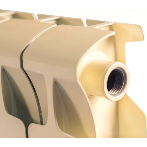 Биметаллический радиатор Rifar Monolit Ventil 350/4 секции, с нижним правым подключением (VR), айвори