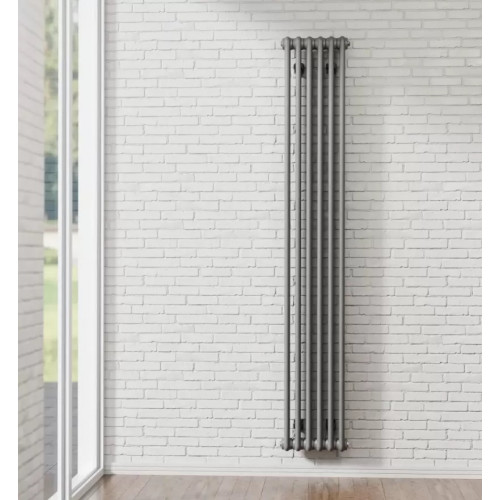Трубчатый радиатор Rifar Tubog Ventil 2180/4 секции, с нижним подключением, цвет титан