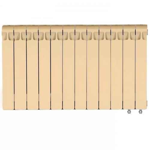 Биметаллический радиатор Rifar Monolit Ventil 300/12 секций, с нижним правым подключением (VR), айвори