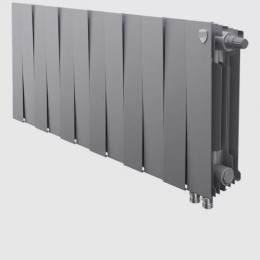 Биметаллический радиатор Royal Thermo PianoForte 300 Silver Satin VDR/12 секций с нижним подключением