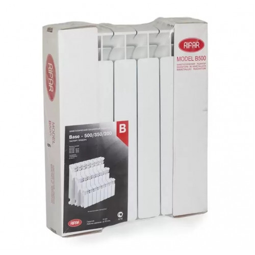 Биметаллический радиатор Rifar Base 500, 5 секций, боковое подключение
