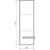 Comforty Шкаф подвесной Дюссельдорф 35 дуб дымчатый