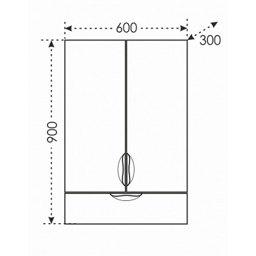СанТа Шкаф подвесной Родос 60х90
