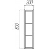 Акватон Шкаф подвесной Брук 20 с полками, дуб латте
