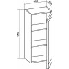Бриклаер Шкаф подвесной Берлин 40x90 оникс серый