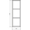 Comforty Шкаф подвесной Дюссельдорф 35 с открытыми полками дуб дымчатый