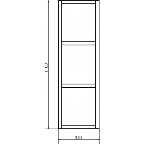 Comforty Шкаф подвесной Дюссельдорф 35 с открытыми полками дуб дымчатый