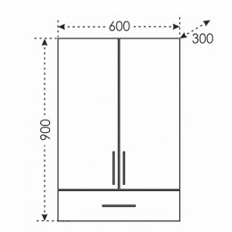 СанТа Шкаф подвесной Дублин 600*900