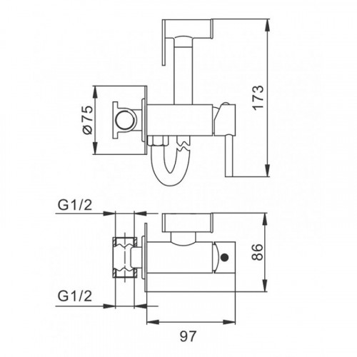 Гигиенический душ Frap F7505-3 золото