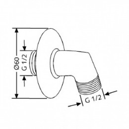 Шланговое подсоединение DN 15 Kludi, арт. 6054005-00