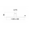 Верхний душ Paffoni Syncro 20 белый матовый ZSOF075BO (229228)