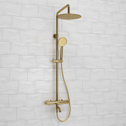 Душевая система WasserKRAFT A188.208.207.PG Thermo золото