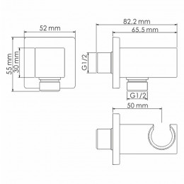 Комплект для душа WasserKRAFT А55201 золото