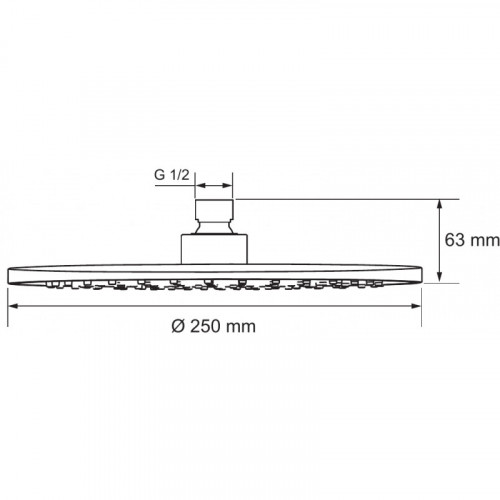 Верхний душ Aquanet Static AF330-84-R250B 261825 черный матовый