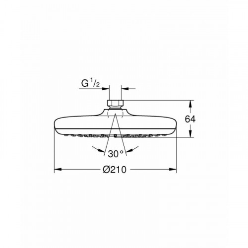 Верхний душ Grohe Tempesta 210 26410000