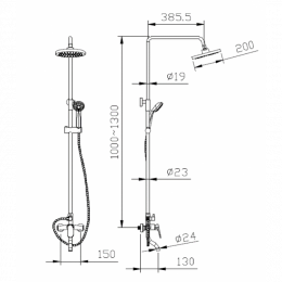 Душевая система Bravat Eler хром F6191238CP-A-RUS