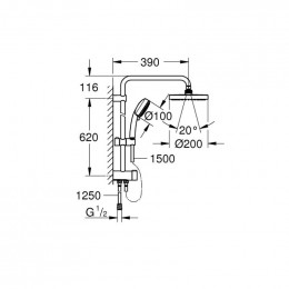Душевая система Grohe New Tempesta 200 27389002