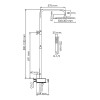 Душевая система WasserKRAFT A114.162.130.CB Thermo черный
